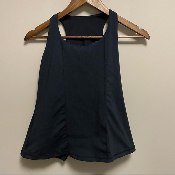 lululemon athletica Tops - Black Lululemon Racerback Tank with Mesh Shelf Bra Women’s Small